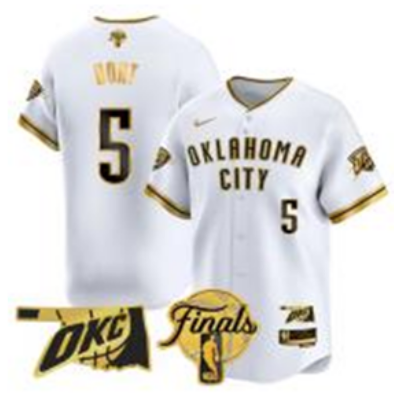 Men 2025 Oklahoma City Thunder #5 Dort white Nike Joint Name NBA Jersey style 13